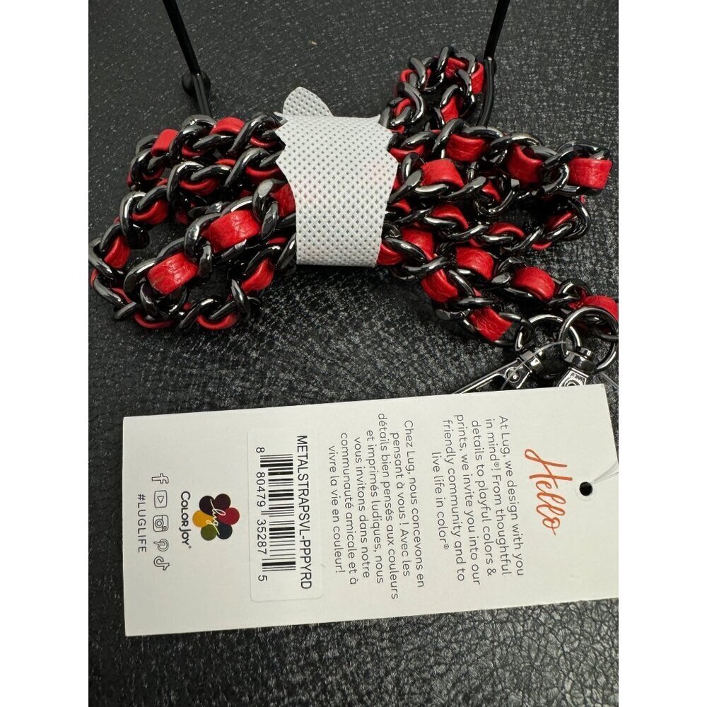 LUG METAL CHAIN STRAP NWT - Poppy Red